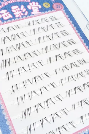 10 Row Manga False Eyelashes Korean Style Natural Lower Lashes Fluffy Effect Fairy Eyelashes for Daily Party Traveling Makeup