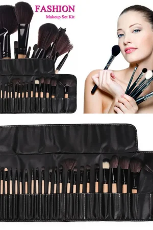 32 PCS Pincel de Maquiagem Make Up Brushes Profissional of Makeup Brush set + Black Leather Bag